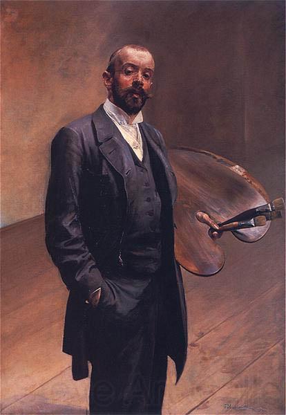 Jacek Malczewski Self-portrait with a palette Spain oil painting art